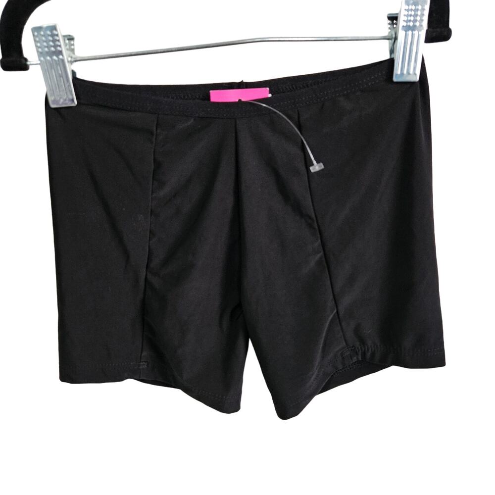 Under Summers Girls XS Anti Chafing Slip Short Solid Black Shapewear Layer New